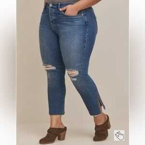 Torrid 10 Straight Classic Denim High-Rise Studded Jean